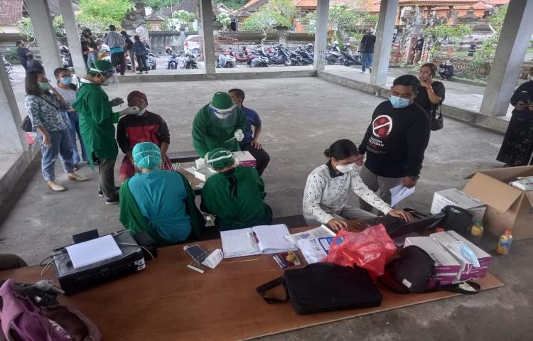 Peserta Gong Kebyar Kabupaten Bangli Jalani Tes Rapid Antigen