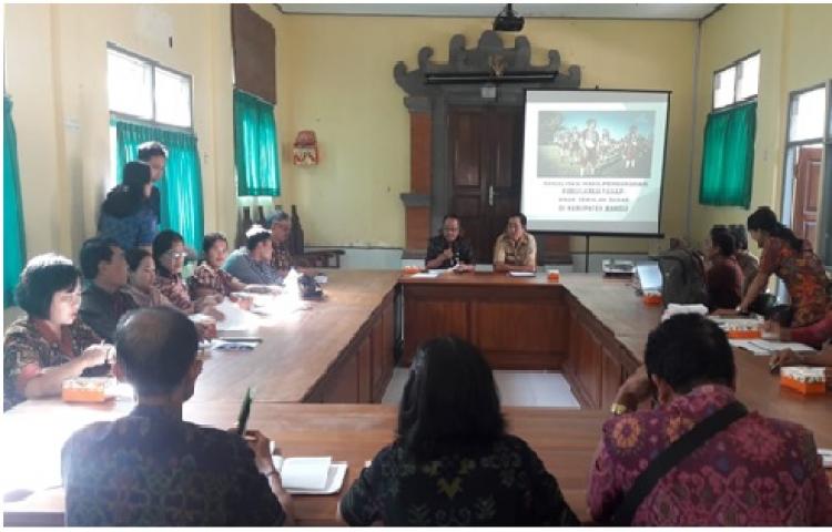 RAPAT SOSIALISASI PENGUKURAN KEBUGARAN TAHAP I PADA ANAK SD DI KABUPATEN BANGLI DARI DINAS KESEHATAN PROVINSI BALI